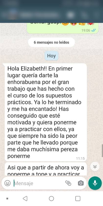 Opinión real de una alumna de Infantil sobre la formación de Elisabet Oposiciones