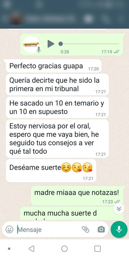 Opinión real de una alumna de Infantil sobre la formación de Elisabet Oposiciones